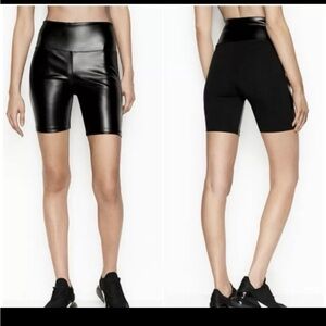 Victoria’s Secret Sport Faux Leather Shorts/ Sz LG